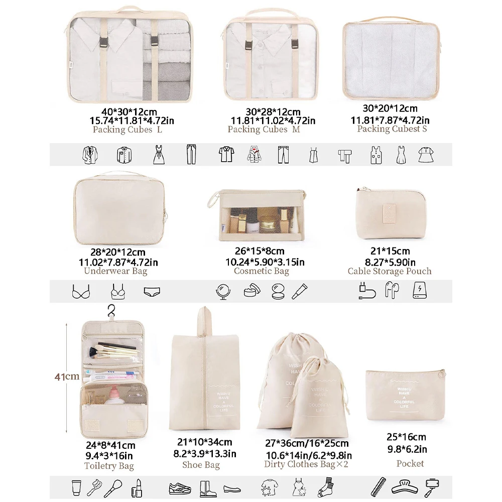 Travel Packing Cubes Set 3