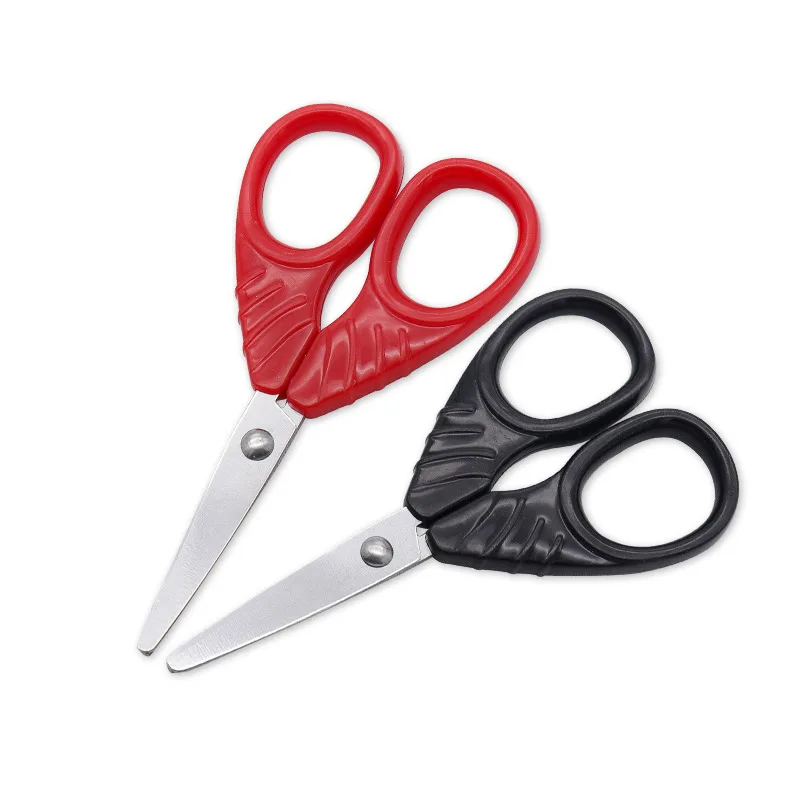 110mm Stainless Steel Thread Clipper Safety Round Head PP Handle Student  Scissors Children DIY Paper Handmade Household Tools - AliExpress