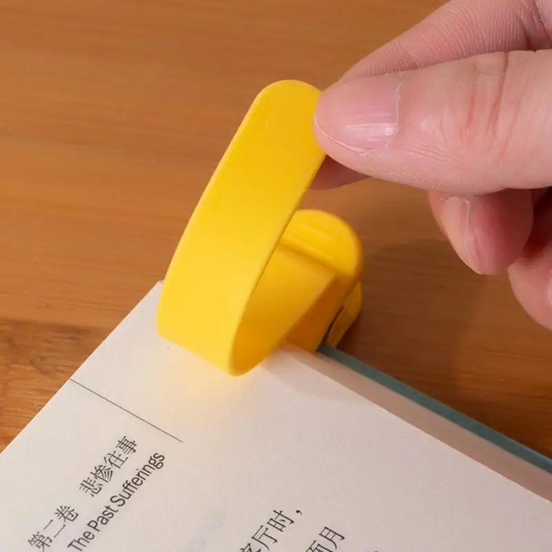 Soft Silicone Bookmark Clip Color Page Divider Creative Bookmark Buckle Automatically Follow Bookmark School Office Supplies