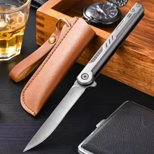  Small magic pen all steel folding knife fishing hunting knife outdoor knife survival knife emergency rescue tool sharp fruit kni 