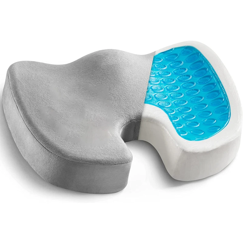 Gel Cushion Non-slip Gel and Memory Foam Coccyx Cushion Office Chair Cushion Car Cushion Sedentary Artifact BEST SELLERS