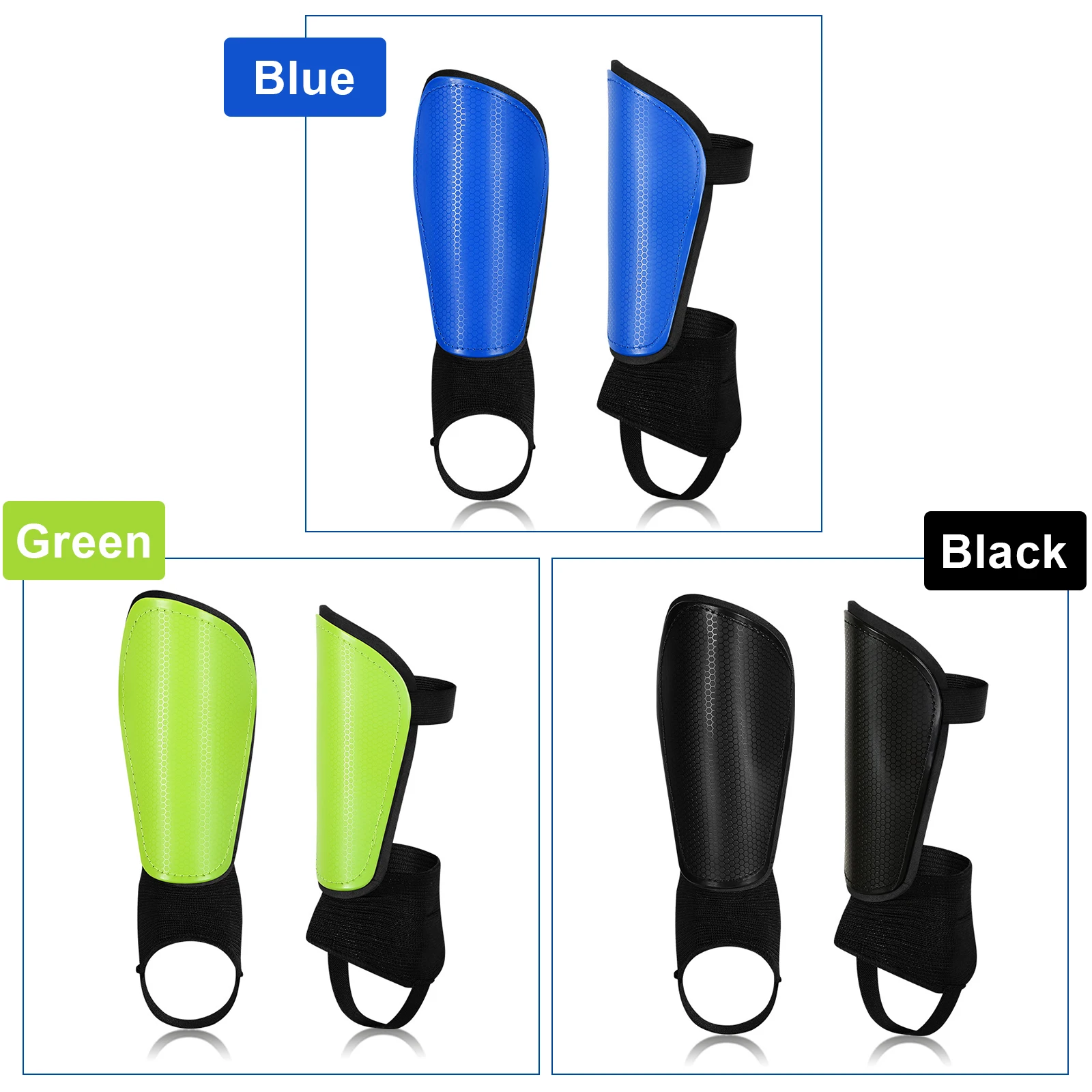 Soccer Shin Guard Ankle Protector Adjustable Straps Football Protective Gear Equipment For Kids Youth Adults
