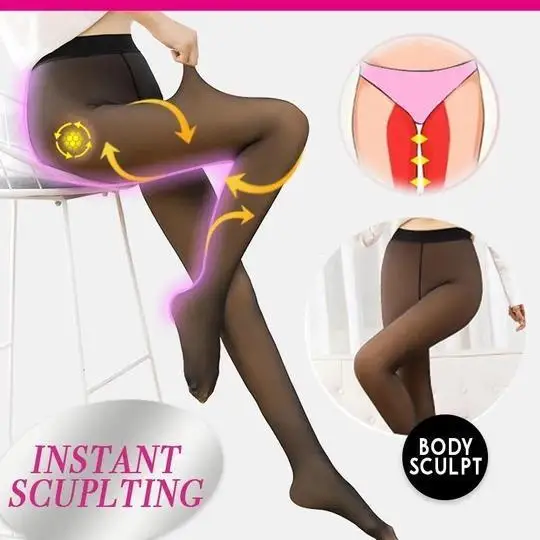 Legs Fake Translucent Stockings Warm Fleece Pantyhose Thicken High Elasticity Slim Stretchy Winter Outdoor Tights Ropa Mujer