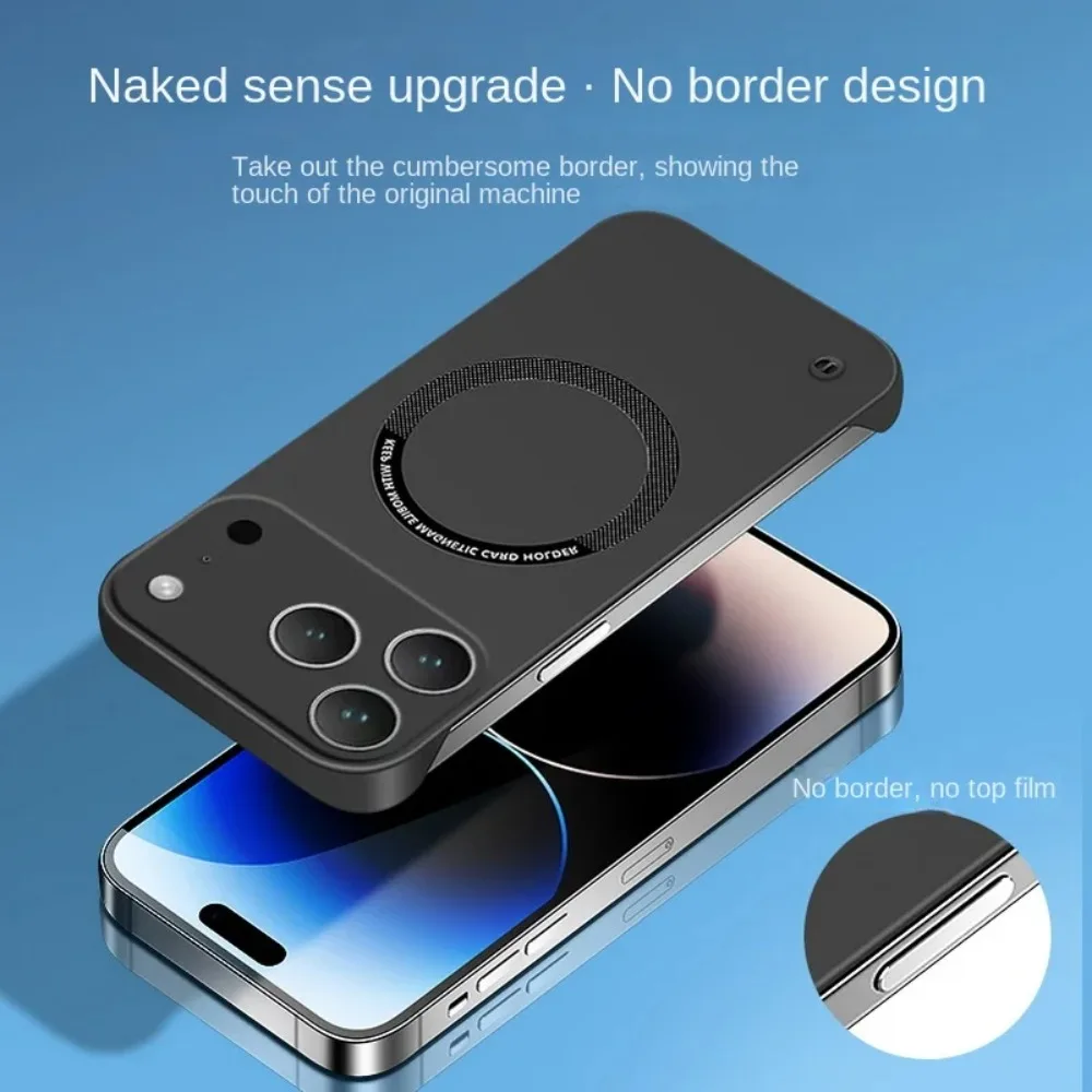 Sleek Frameless Hard PC Magnetic Phone Case with Magsafe Compatibility