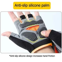 Anti Slip Shock Breathable Half Finger Gloves Breathable Cycling Gloves Fitness Gym Bodybuilding Crossfit Exercise Sports Gloves 2