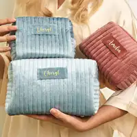 Personalized Velvet Cosmetic Bag, Toiletry Bag, Custom Name Make Up Bag,Bridesmaid Makeup Bag, Wedding Gift, Mother's Day Gift 1
