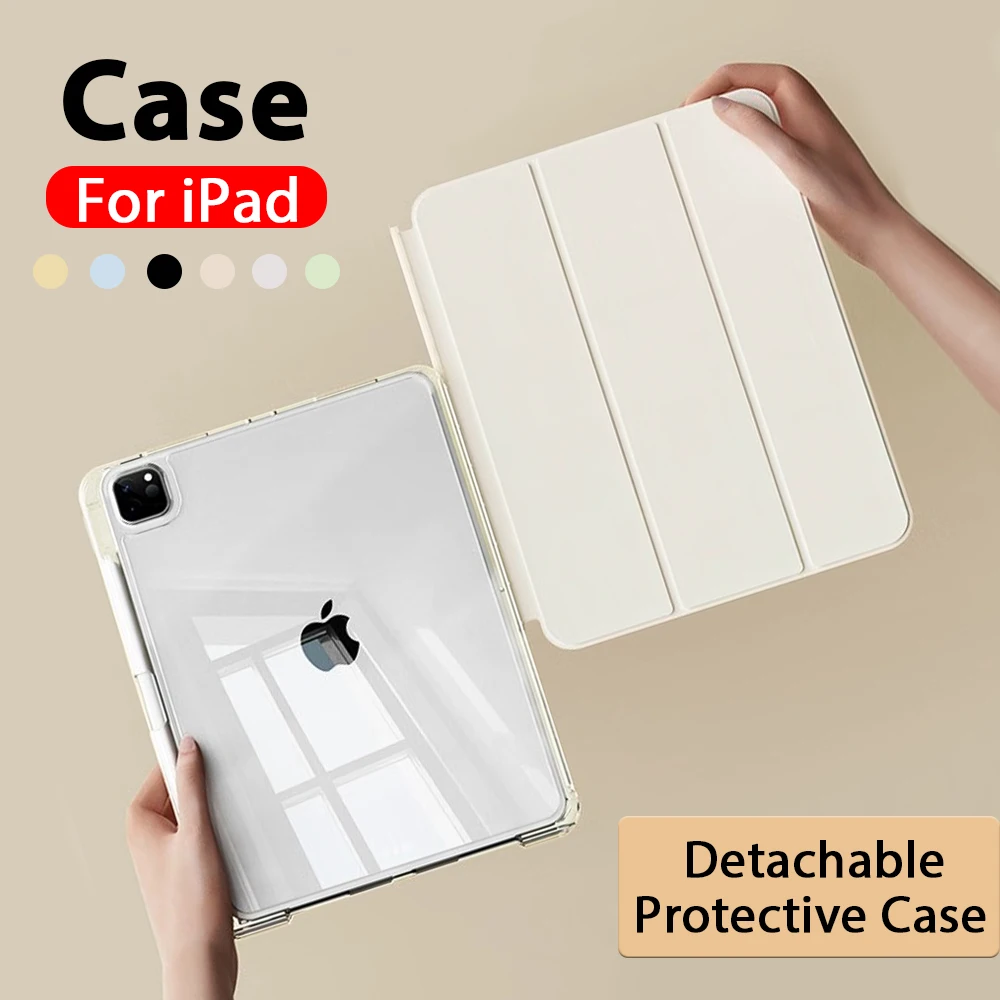 

Чехол для Ipad Pro 11, 2, 3, 4, 12,9, 4, 5, 6, 10, 10,9 поколения, съемный чехол для Ipad Air 4, 5, 9, 8, 7, 10,2