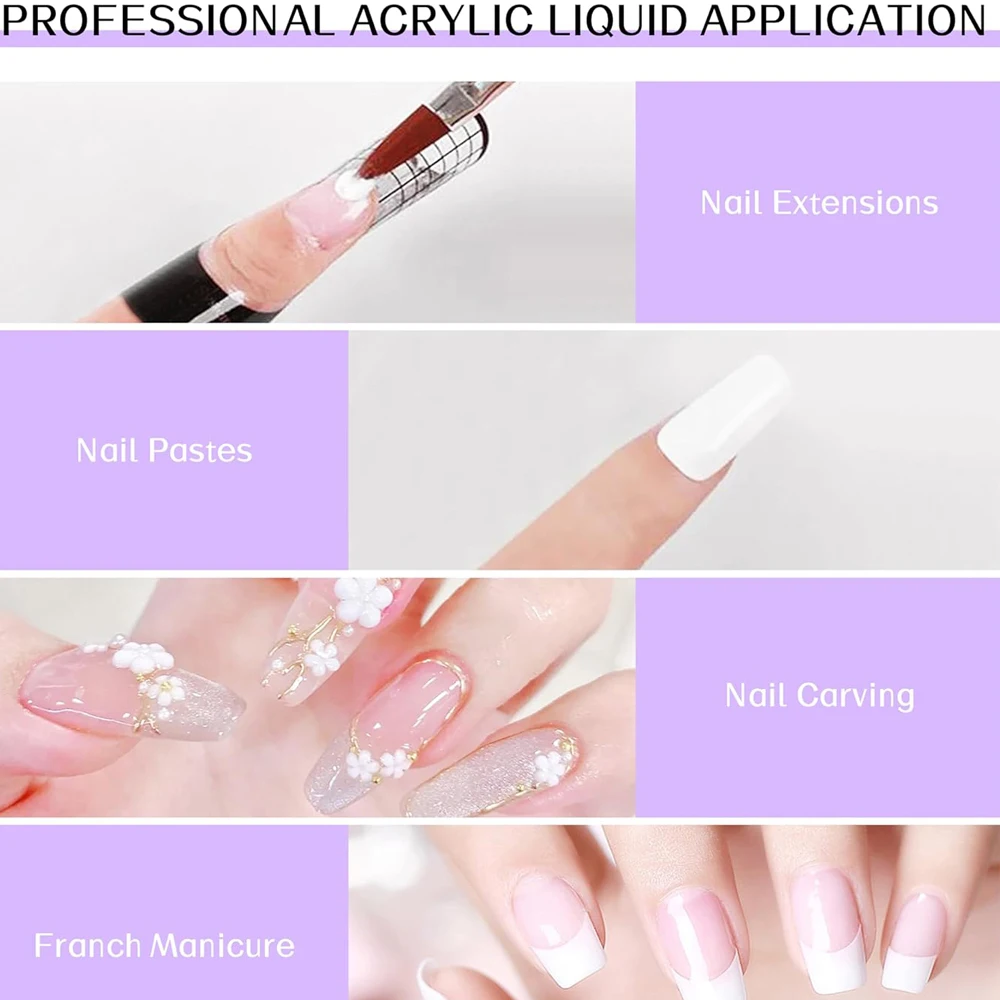 40/75/120ML EMA Acrylic Liquid Monomer For Nail Acrylic Powder Crystal Liquid Manicure Build Extension/Dipping nail acrylic liquid
