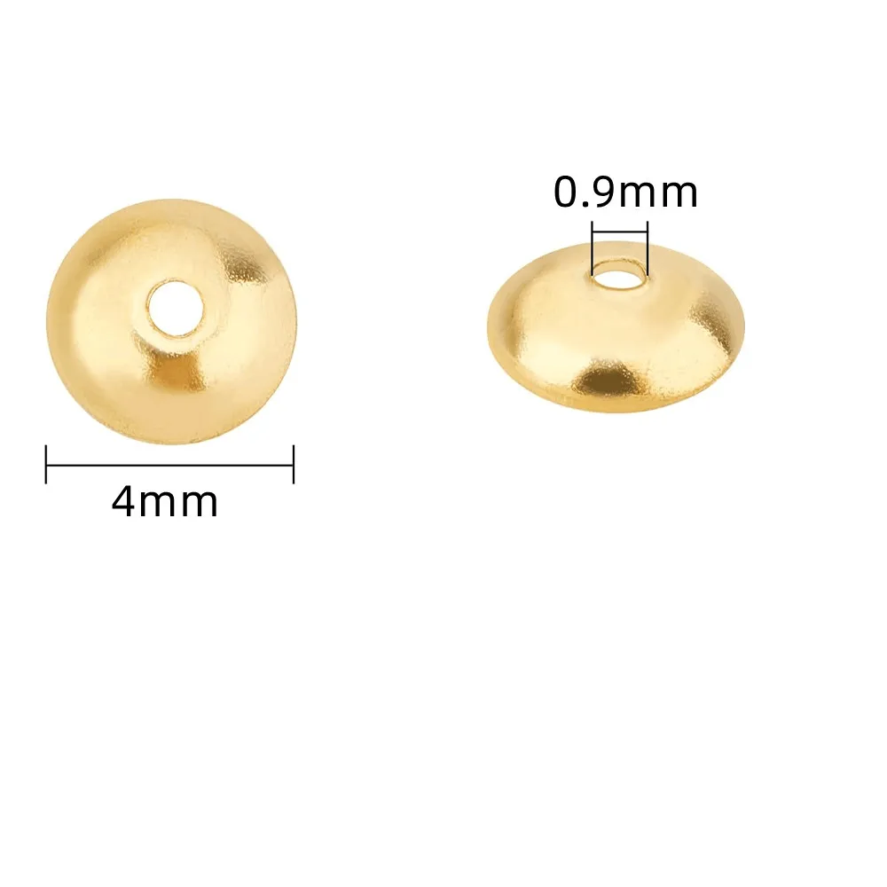 50 Stück Edelstahl Hohl perle End kappen Abstand halter für Armband Halskette Schmuck machen Handarbeiten DIY liefert Ergebnisse – Detail 1