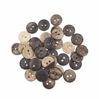 100Pcs 12mm Natural 2-Holes Round Coconut Button Sewing Accessories Handmade Scrapbooking Crafts DIY Wooden Buttons for Clothing 1