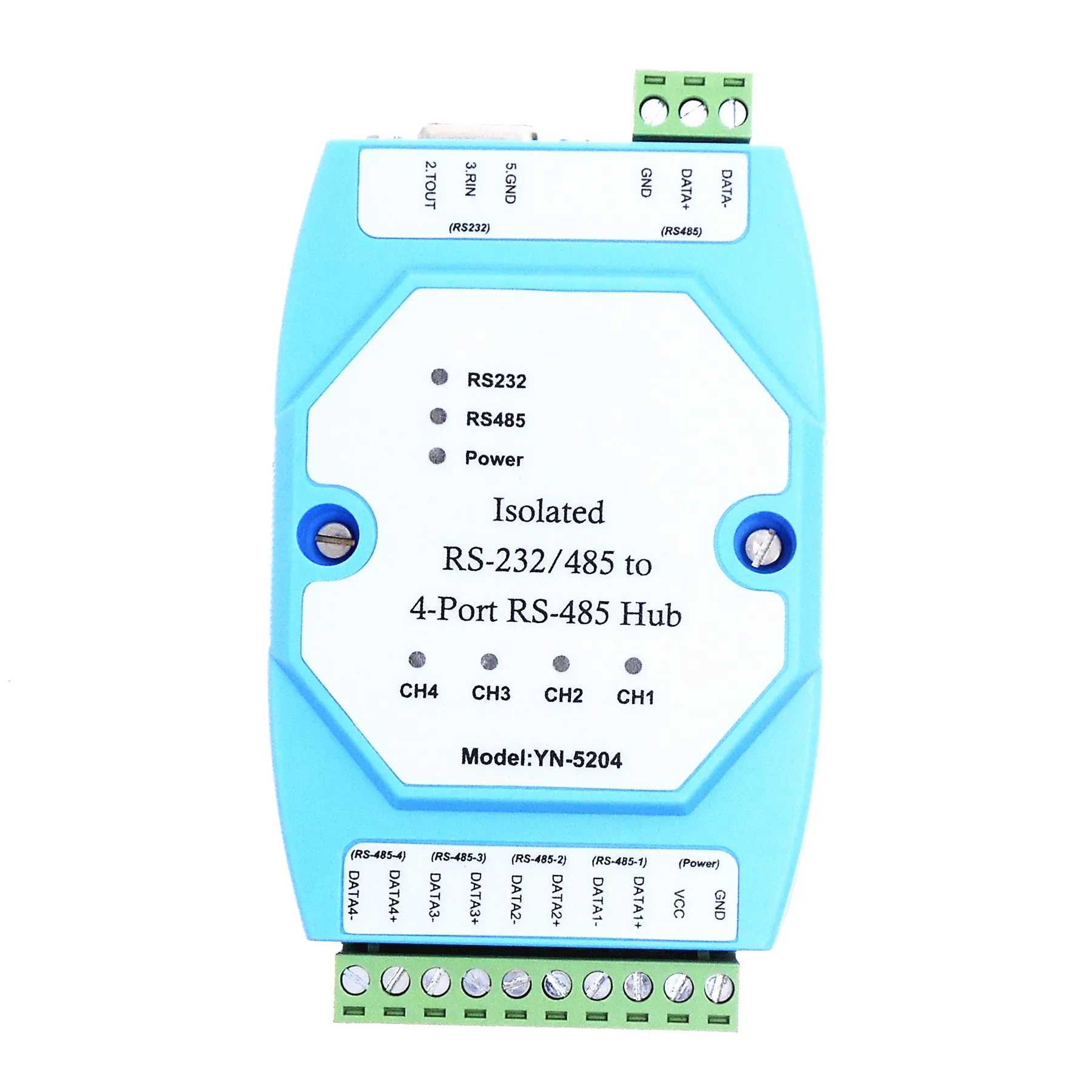 

YN-5204 Isolated 4-port RS485 Hub Repeater instead of UT5204 Isolated RS323/485 to 4-port RS-485 Hub YN5204