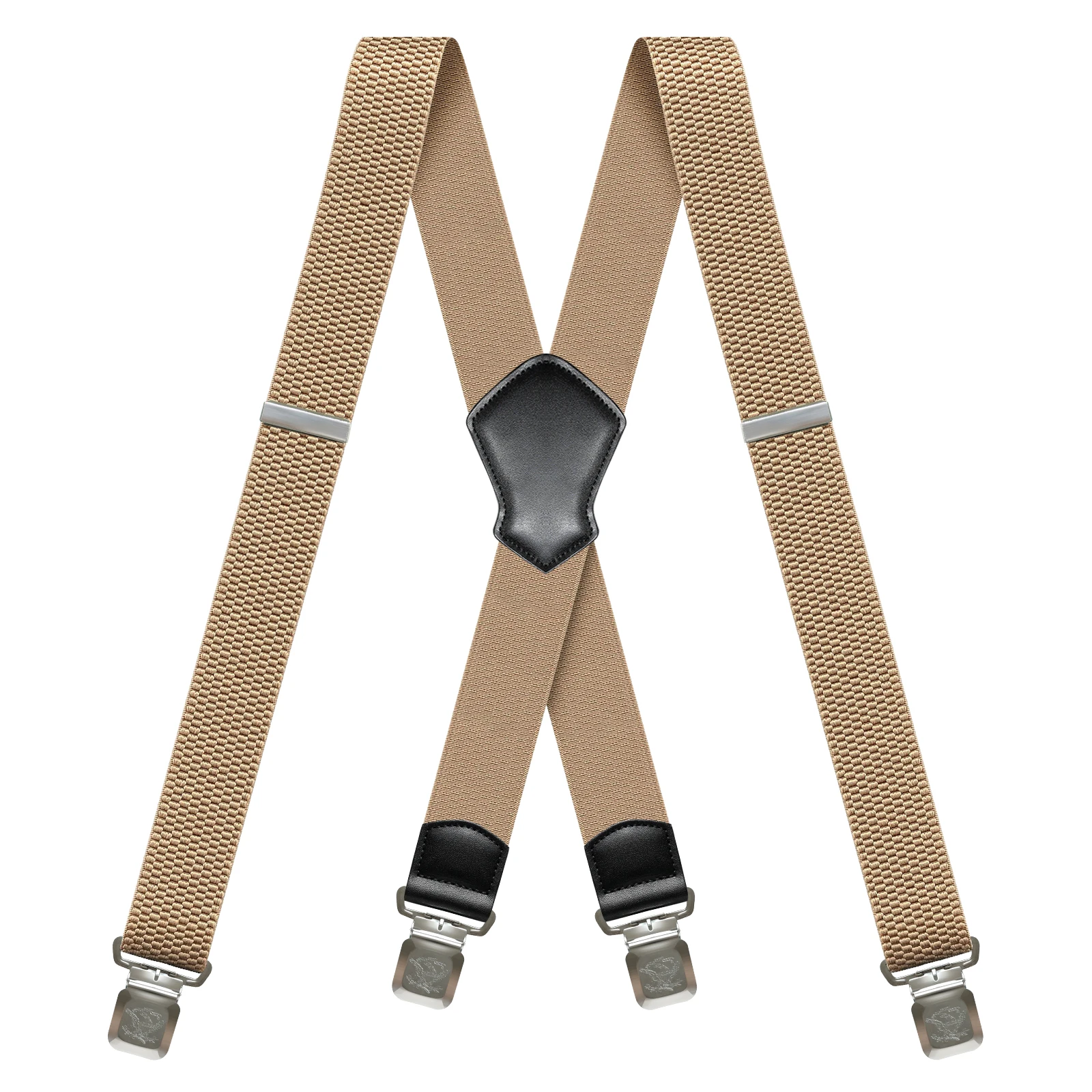 Suspenders for Men Heavy Duty 1.6 Inch Wide Black Mens Suspenders for Jeans Dress Pants X Back Elastic Adjustable Work Braces