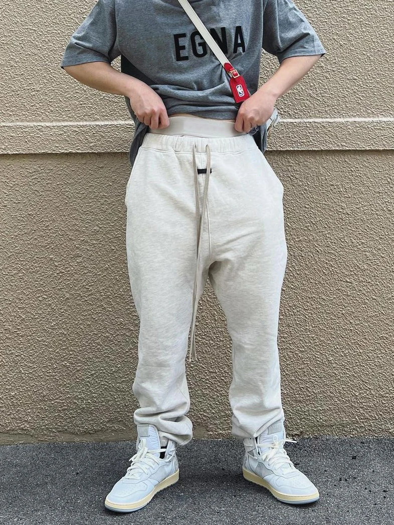 Description Picture 2 of item2023 Autumn New Fashion Straight Pants High Quality 1:1 Drawstring Solid Color Pants Casual Pant Men's Loose Sweatpants