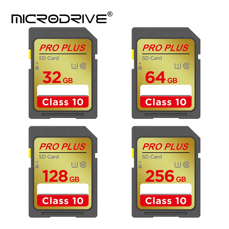 카메라용 SD 카드 16GB 32GB 64GB 128GB 클래스 10 SDHC SDXC C10 풀 사이즈 플래시 메모리 카드