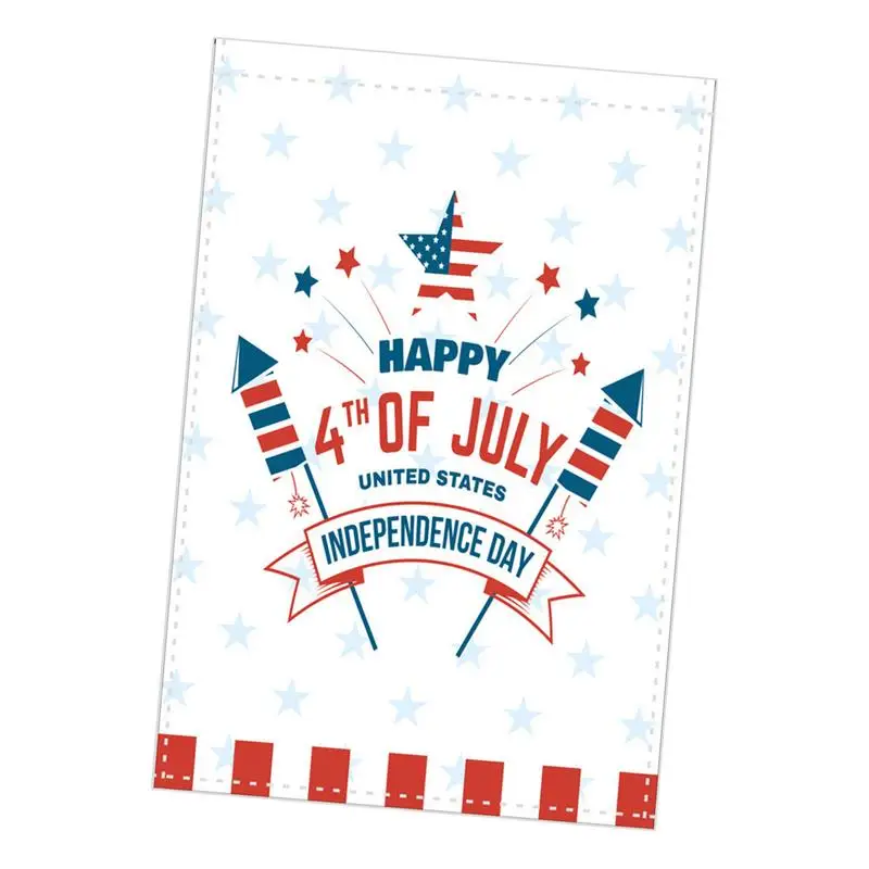 

4 июля сад флаг двусторонний День Независимости патриотический флаг памятный день строительный день