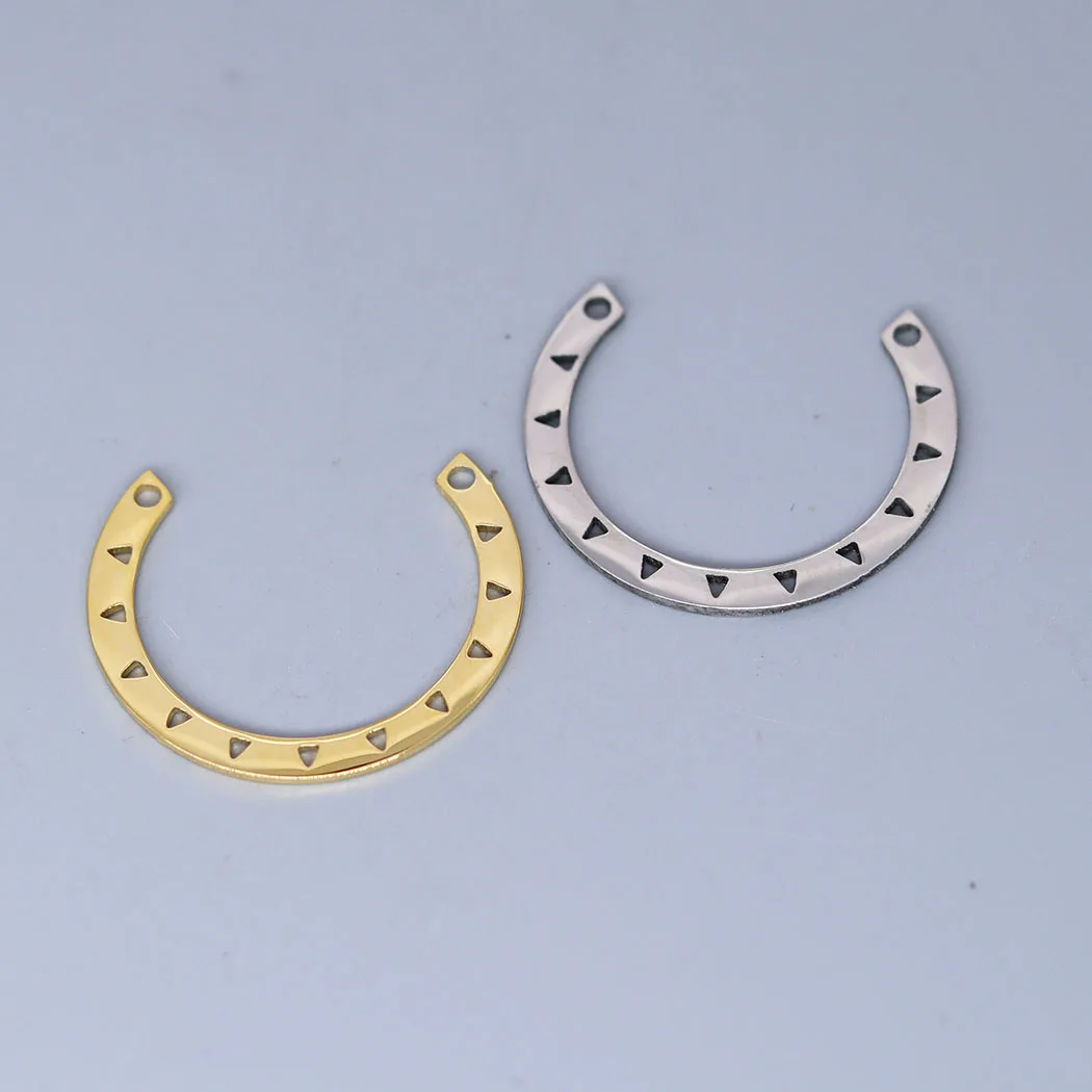 

3pcs/Lot Semicircle Horseshoe Charm Hollow Out Pendant Fit Mother's Day Bridesmaid Gift DIY Jewelry Making Bulk Connector