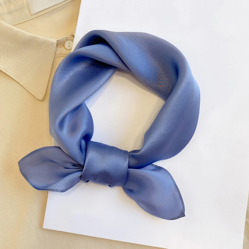 Silk Bandana Scarf - Luxury Square Wrap for Women High-Quality Kerchief Spring Fashion Shawl
