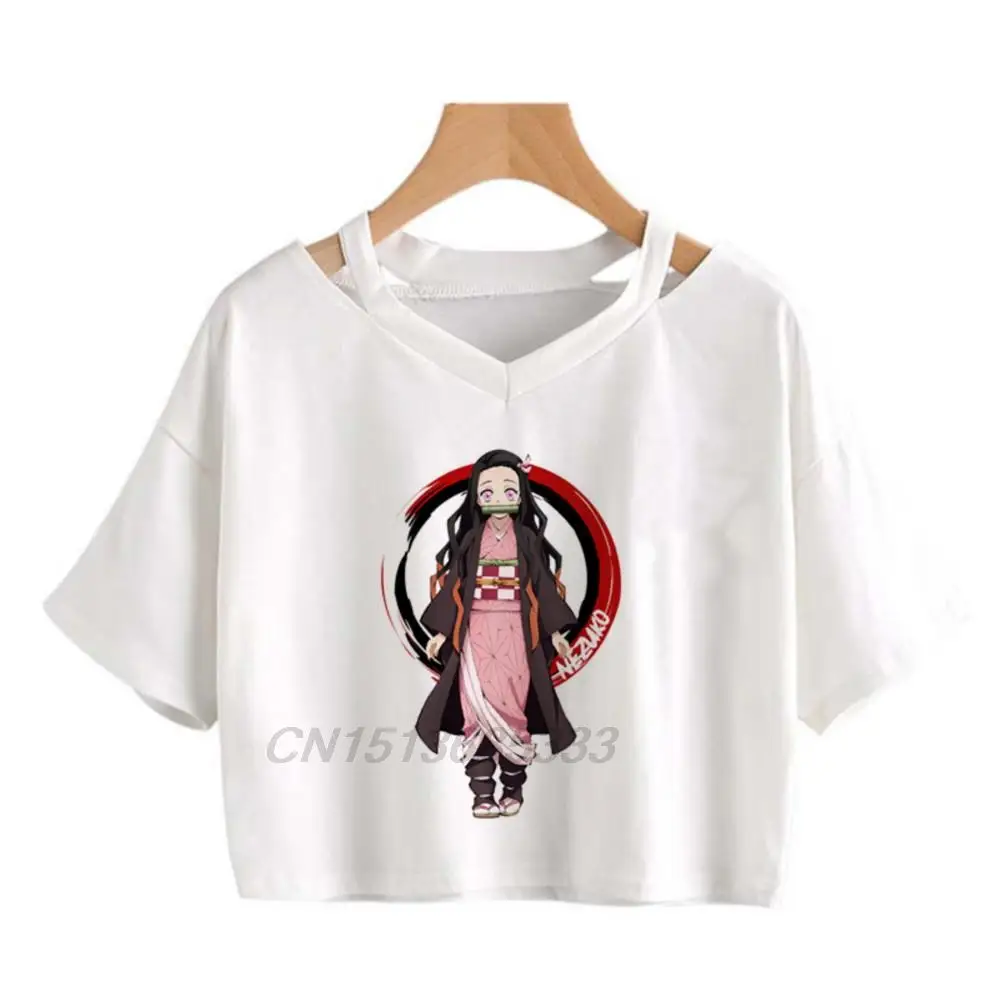 

Japanese Anime Demon Slayer Women T-shirts Spy X Family Vintage Crop Tops Female Fashion Heartstopper Graphic Short Sleeve Tees