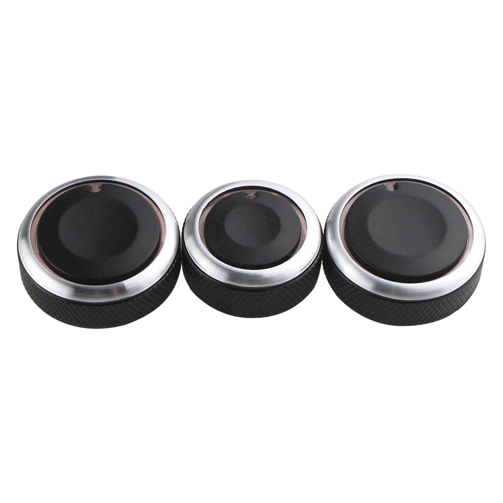 Air Conditioning Knob 3Pcs/set Aluminum Alloy AC Knob Heat Control Switch Button Knob for VW POLO 2002-2014 MK4 MK5 9N 9N3 6R