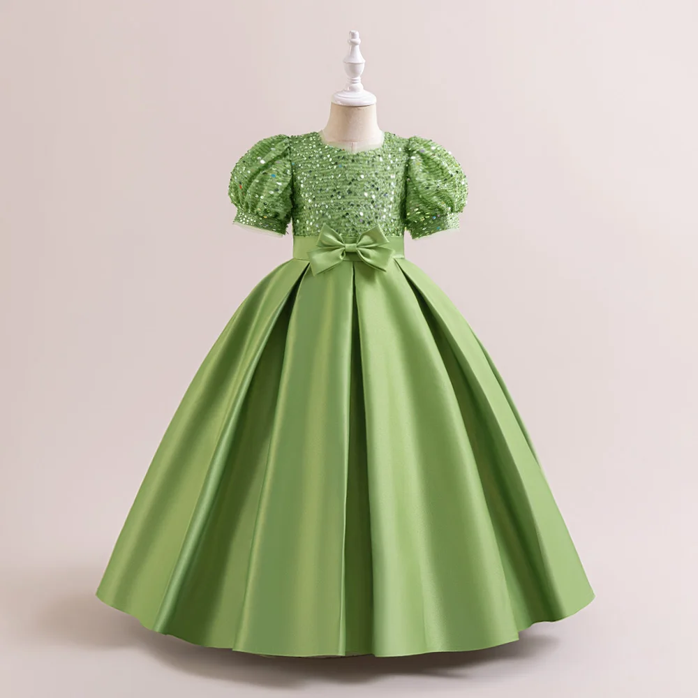 MSemis Mouwloze Paillettenjurk Voor Meisjes - Lange Prinsessenjurk Voor Feesten - 7-16 Jaar