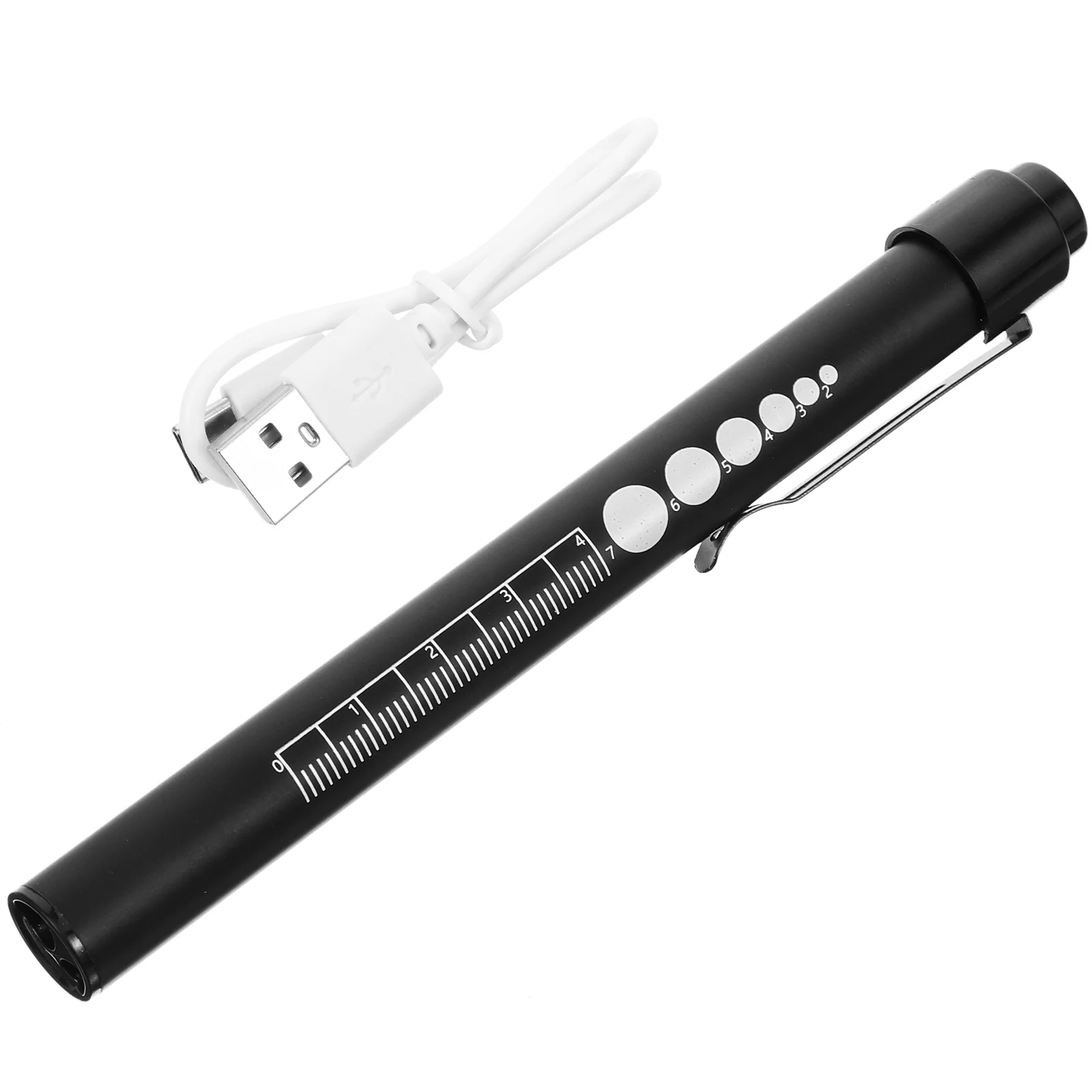

LED Pen Light Rechargeable Pocket Size Flashlight Small Flashlight Pupil Gauge and Ruler for Medical Nurse