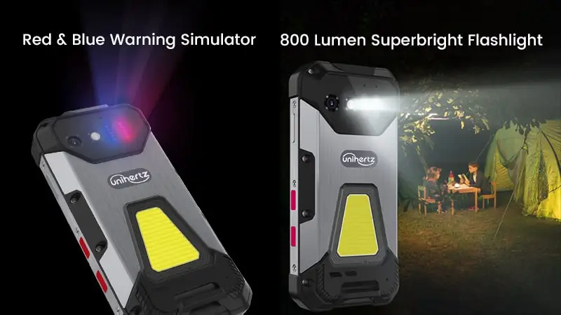 Unihertz Tank Mini, 4.3-Inch Small Screen Android 13 4G Rugged Smartphone With Camping Light and 8+256GB NFC SD Card