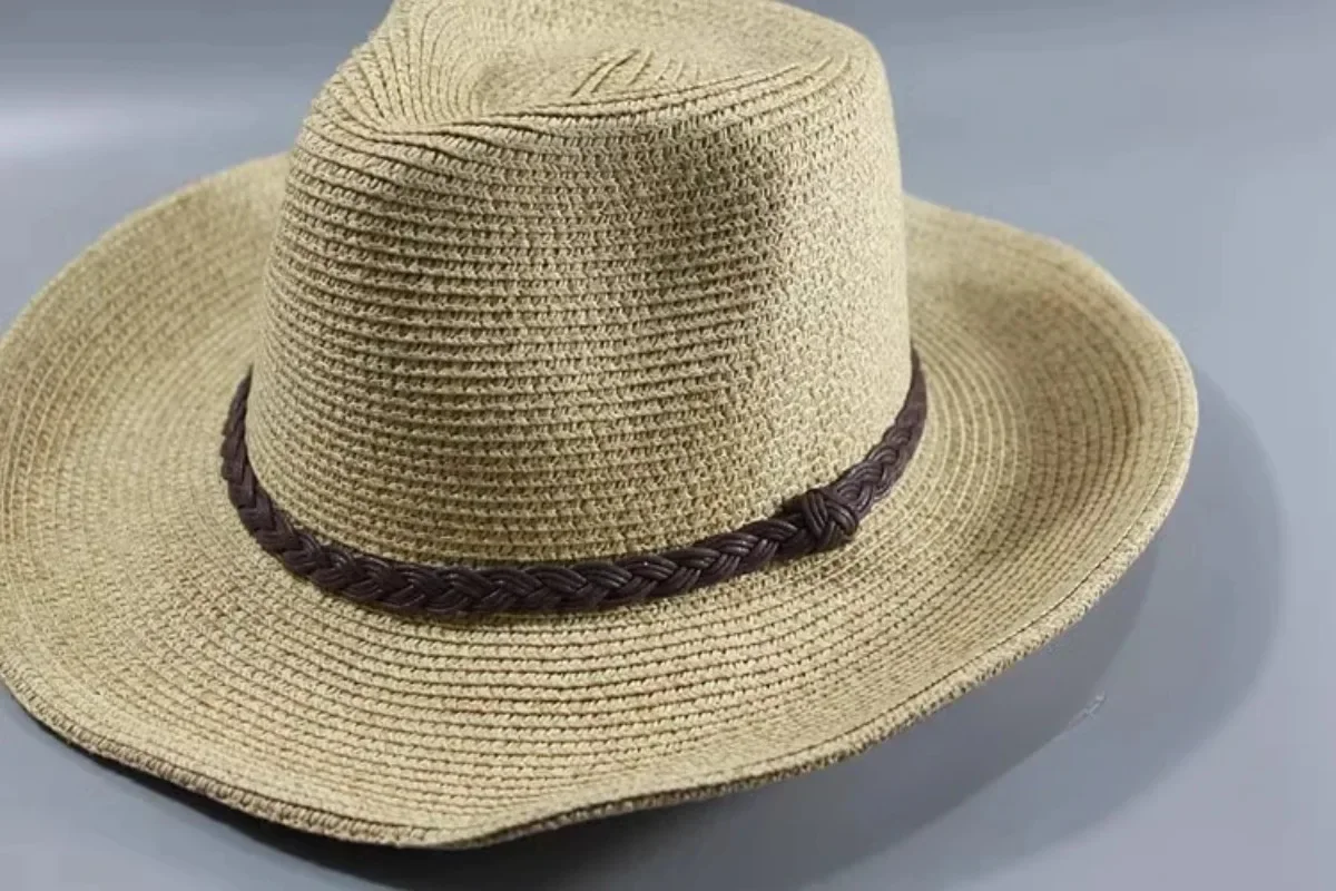 Top Qualität Mann Hohl Stroh Hut Breiter Krempe Strand Faltbare Kappe Große Knochen Größe Plus Größe Sonnenschutz Fedora Hut 58CM 60CM 62CM – Detail 17