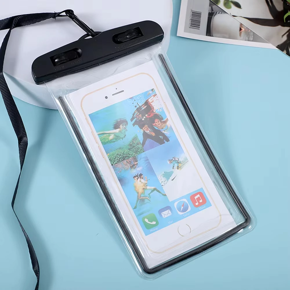 1pc Underwater Waterproof Mobile Phone Bag Swimming Diving Transparent Sealed Bag