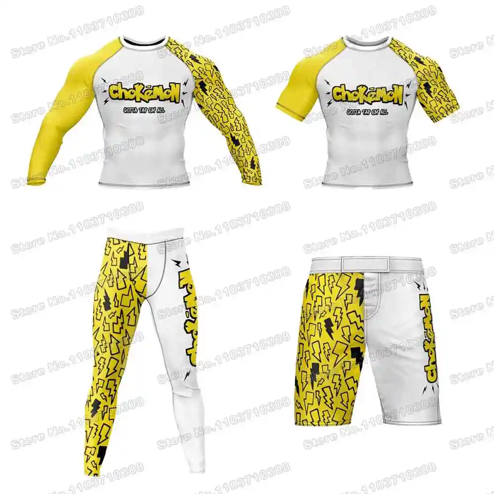 Sports Suit Men Rash Guards Surfing Diving MMA BJJ