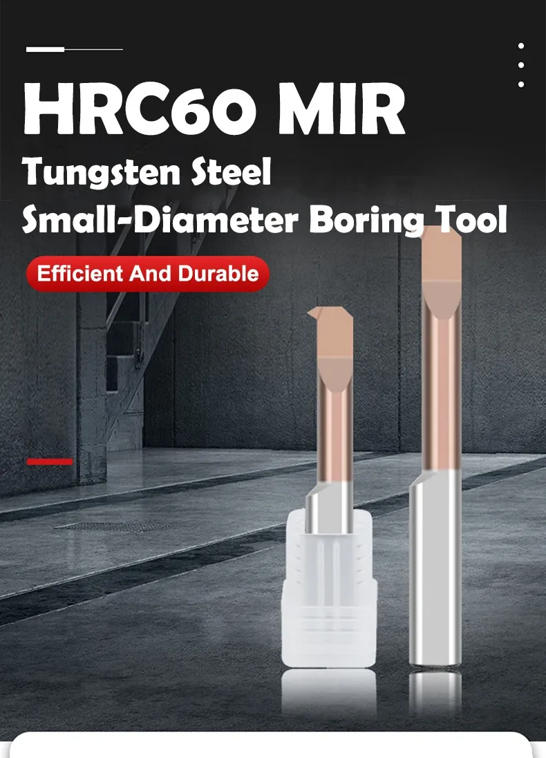GAMONT MIR Gewindebohrwerkzeuge mit kleinem Durchmesser, Wolframstahl, Hartmetall, CNC-Maschine, antiseismisches Innenloch, A60, Bohrwerkzeug – Detail 1