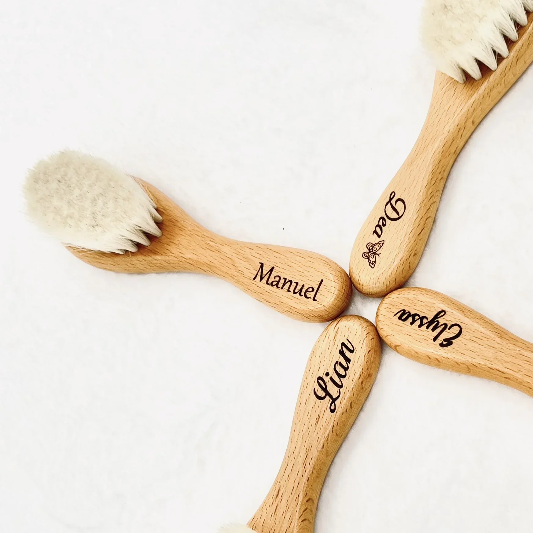 Personalized Baby Brush, Baby Gift Soft Wooden Brush, Personalised Gift, Shower Gift, Newborn Engraved Combs