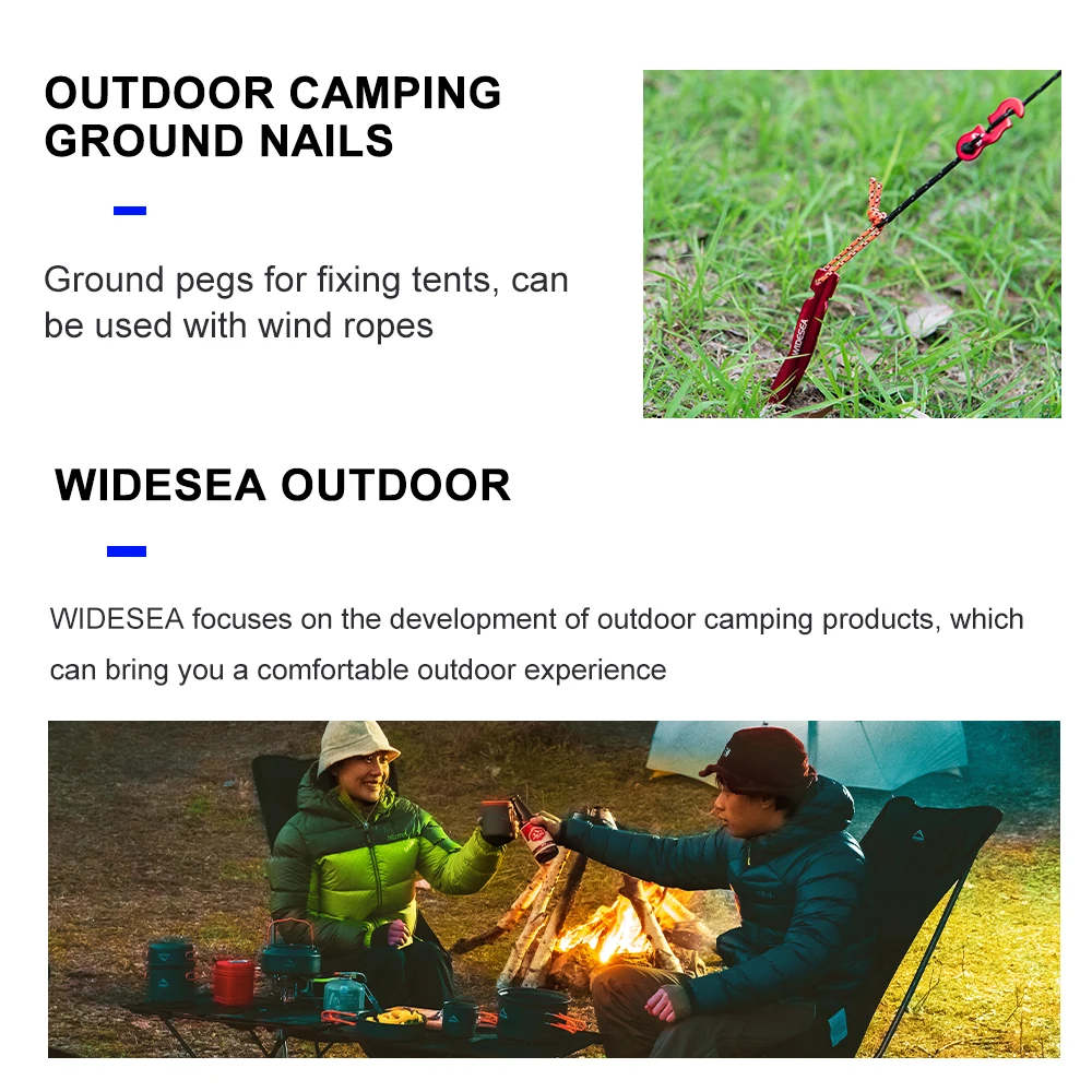 Camping Tent Pegs 4pc/set For Hard Snow Floor Outdoor Accessories