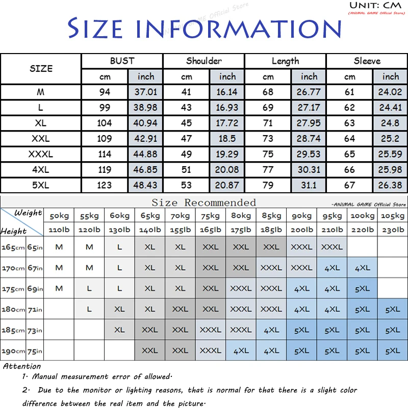 Animal Game Men's Long Sleeve T Shirts Quick Dry Shirts Lightweight Breathable Oversized Sports Fitness Outerwear Men T Shirt