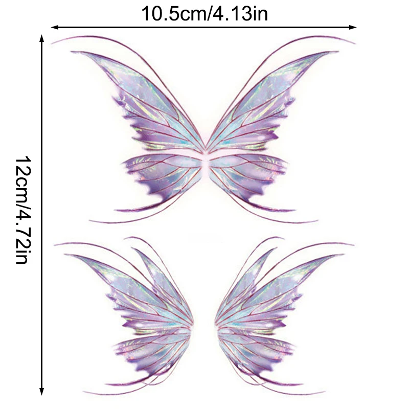 Flash Butterfly Temporary Tattoo Sticker Eye Face Makeup Decoration Flash Fairy Body Art Flash Butterfly Waterproof False Tattoo 5