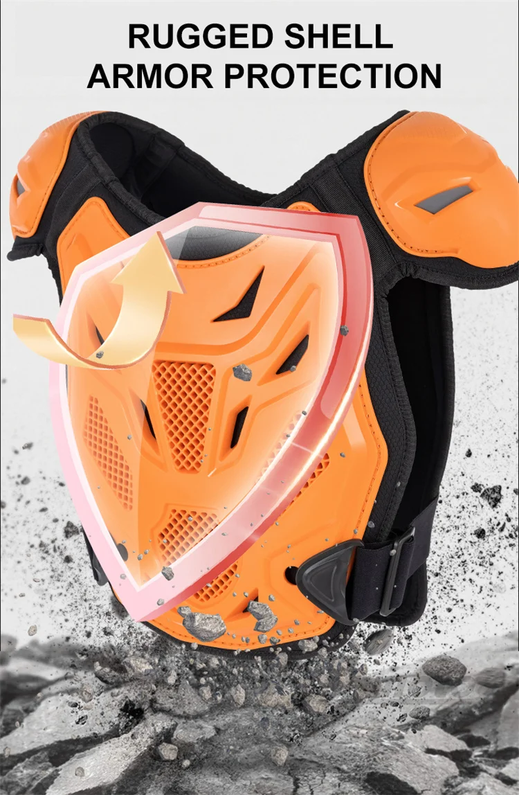 Motorcycle Children Body Armor Mesh Breathable Motocorss Cycling Vest lightweight Comfortable Fit Motorbike Vest Relfective