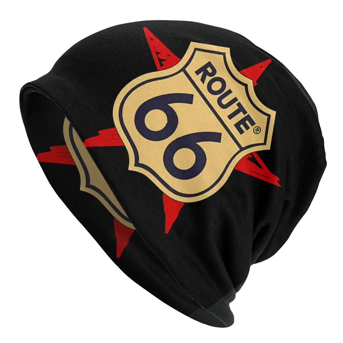 

Historic Route 66 Cap Men Women Paragraph Beanie Warm Fashion Hundred Take Ins Pullover Slouch Hiphop Bonnet Thin Unisex