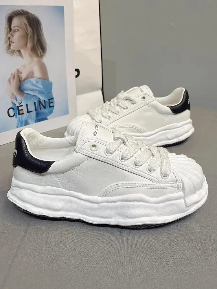Shell head height increasing niche canvas shoes, board shoes, casual sports shoes