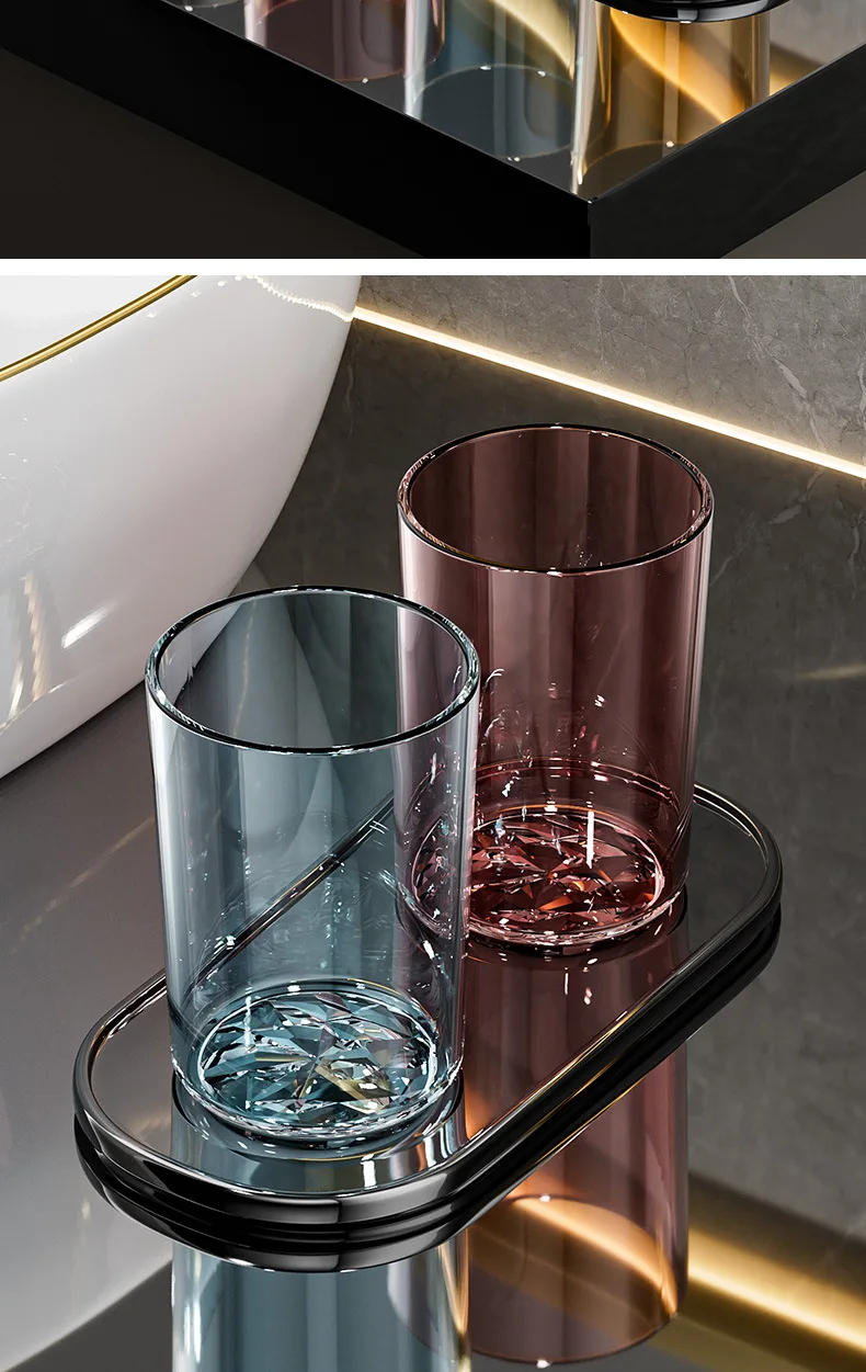 Bicchiere da bagno trasparente per spazzolini casa e hotel_voghion.com