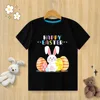Children’s Pure Cotton T-shirt Happy Easter Bunny Egg Print T-shirt O-neck Short Sleeve Kids Clothes Boys Clothes Girls Clothes 1