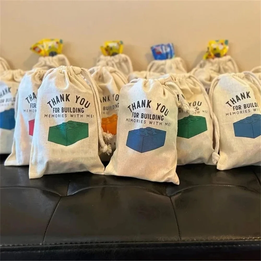 20 Pezzi Grazie Per Costruire Ricordi Con Me Borse Boy Girl 5Th 6Th 7Th 8Th Brick O Blocks Regalo Di Decorazione Della Festa Di Compleanno