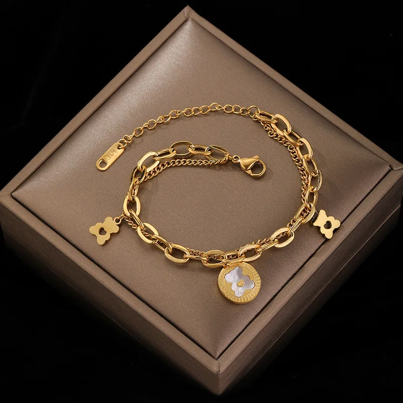 Hip Hop Style Women Bracelet Stainless Steel Cute Bear Shape Party Gift Girls Jewelry