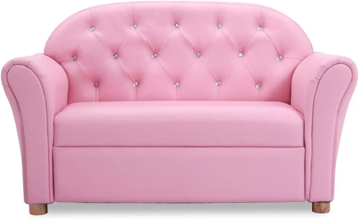 Kids 2-in-1 Pink Sofa 1