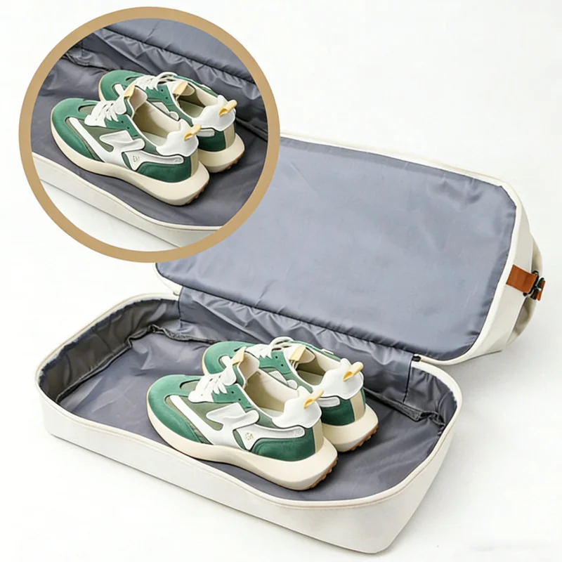 Portable Travel Gym Bag with Shoe Compartment and Shoulder Strap