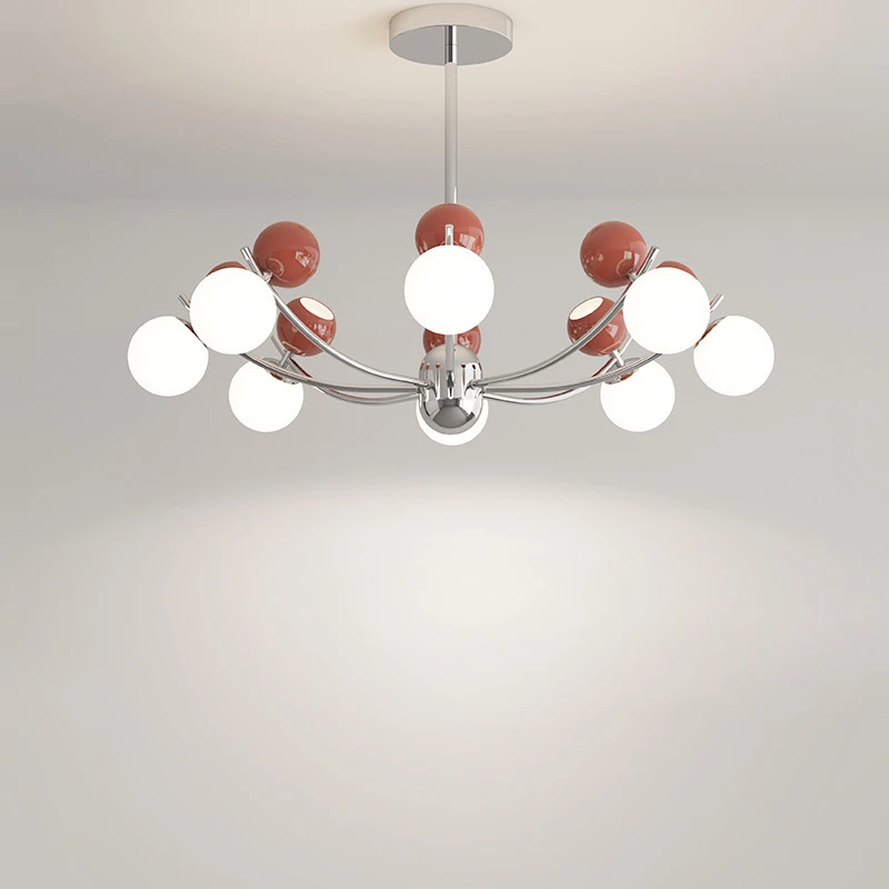 

French cream style living room pendant light, simple and modern Nordic Bauhaus master bedroom designer, medieval restaurant