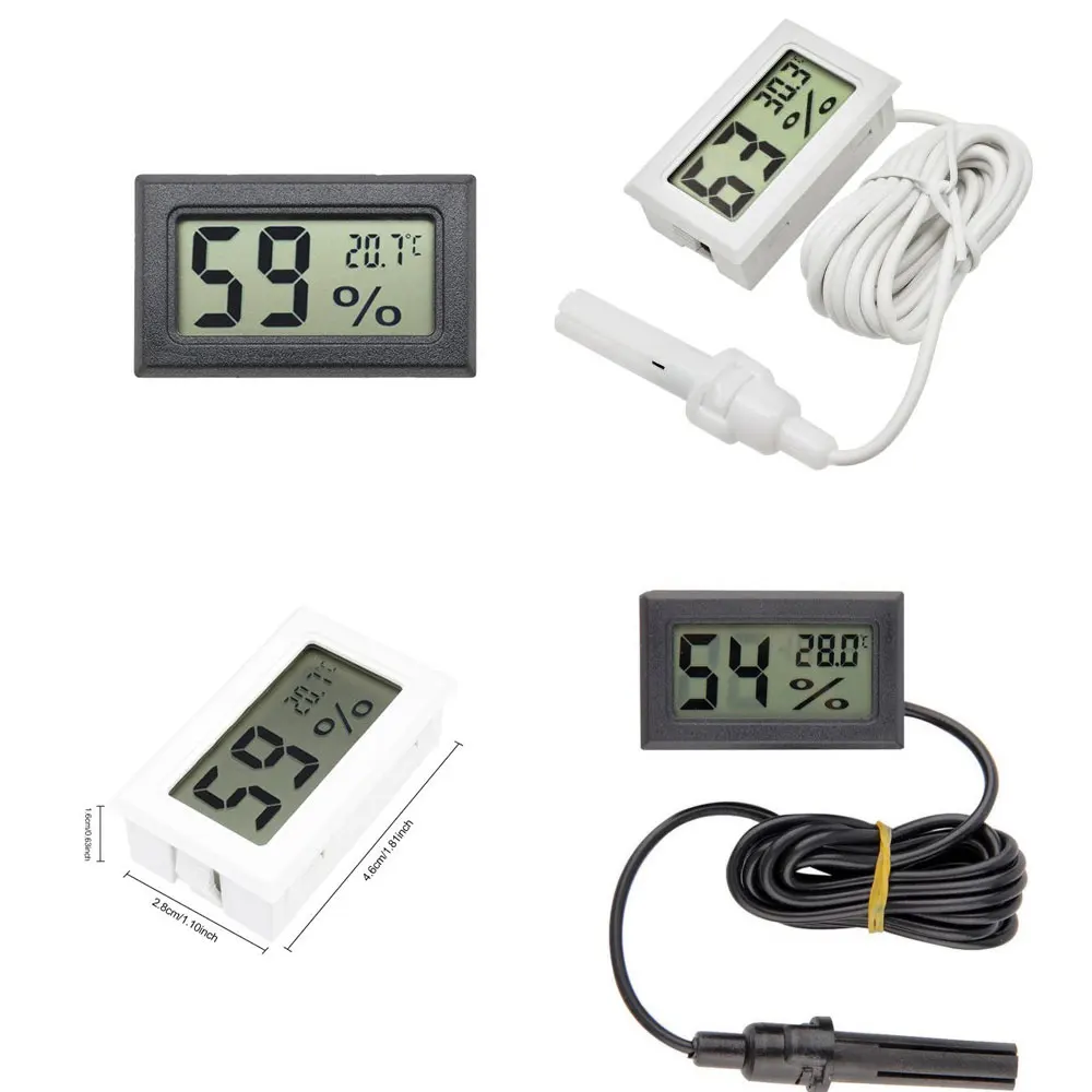 Higrómetro digital medidor de humedad, termómetro digital interior para  temperatura ambiente, monitor de humedad, medidor de humedad, probador de