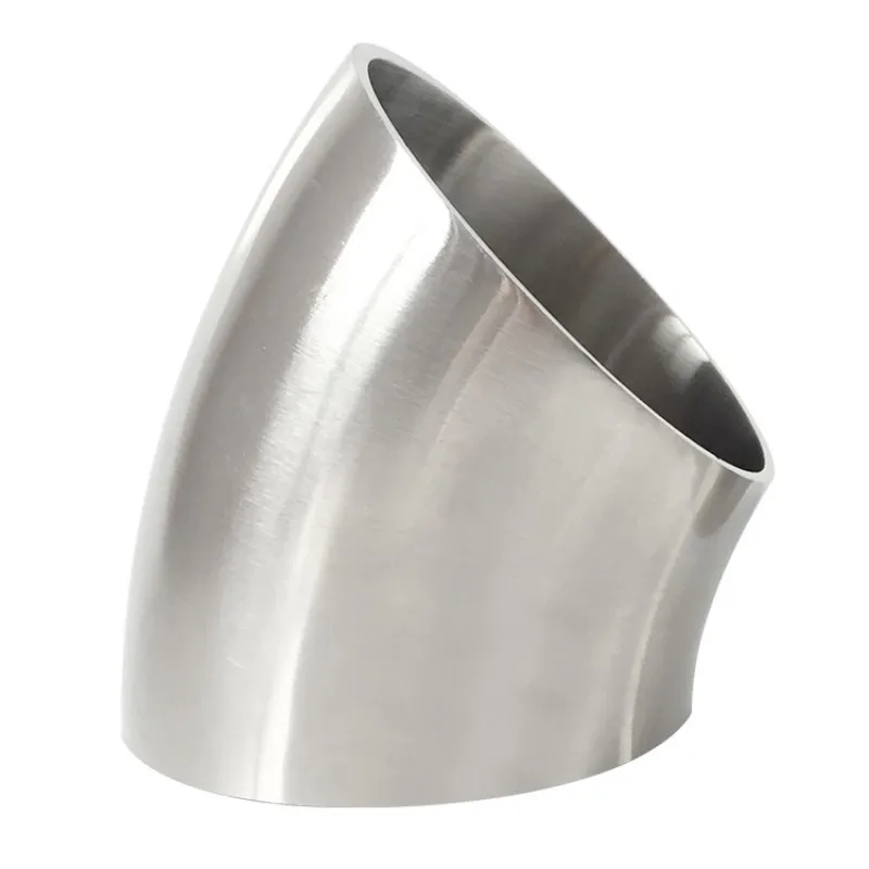 스테인레스 스틸 위생 용접 45 도 엘보 파이프 피팅 홈브류, 19mm/25mm/32mm/38mm/45mm/51mm/63mm/76mm/102/108mm OD SS304
