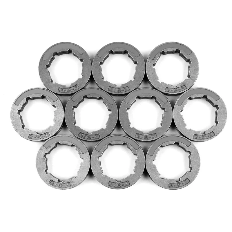 10Pcs Chain Drive Rim Sprocket 3/8 Inch 7T 22Mm Chainsaw Parts For HUSQVARNA 266 268 272 280 285 288 355 362 372XP 380 385XP chainsaw replace parts