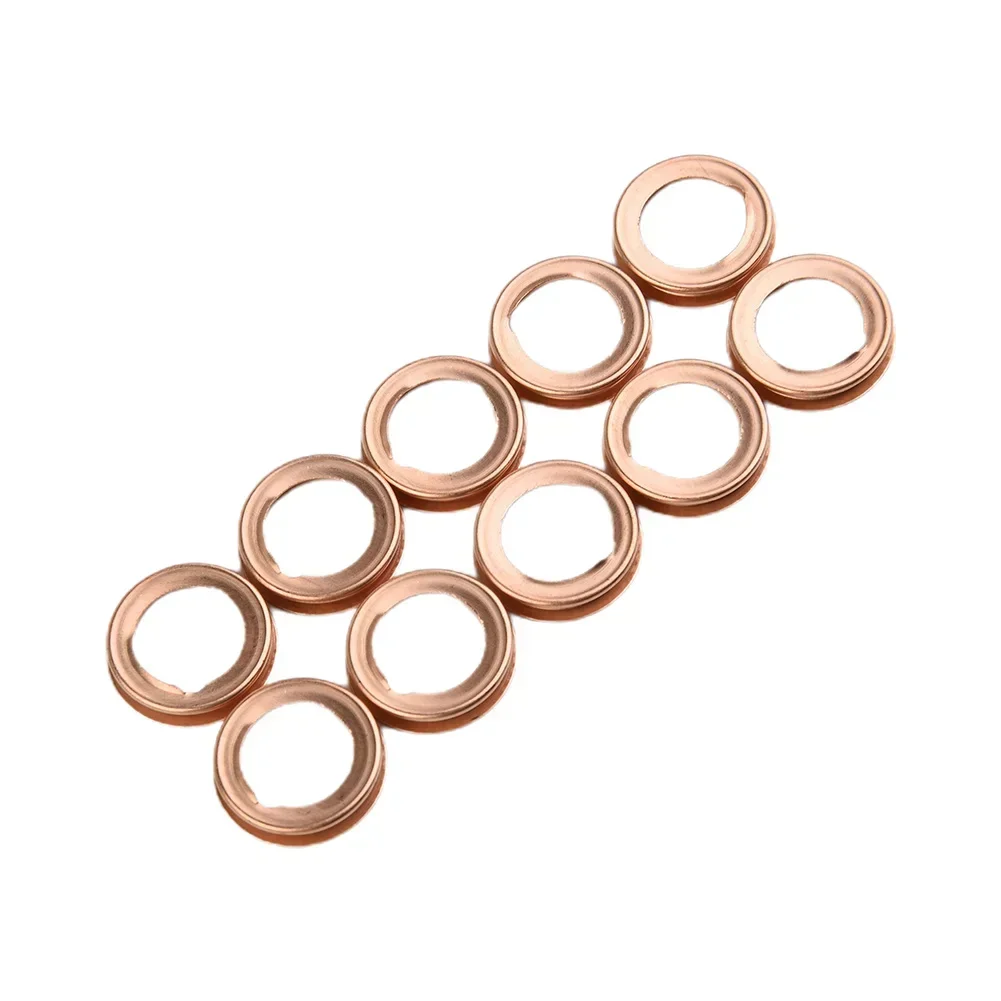 10pcs Copper Metal Oil Drain Plug Crush Washer Gasket Oil Pan Gaskets 11026-JA00A For Nissan For Infiniti Auto Parts