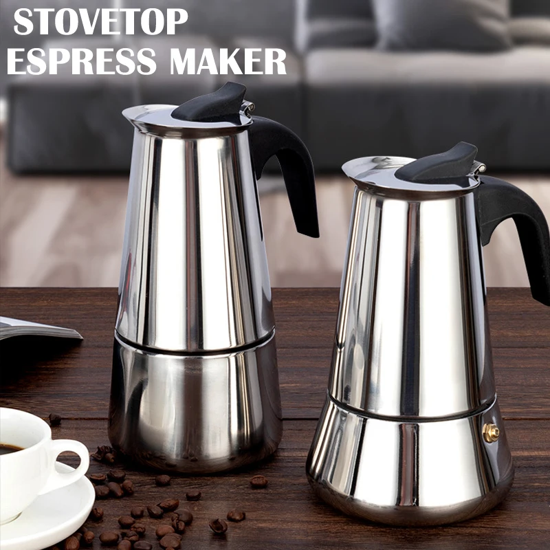 Caffettiere Moka Pot Caffè Espresso Geyser Caffettiere In Acciaio Inox Stufa Elettrodomestici Caffè Filtri Mocha Percolatore
