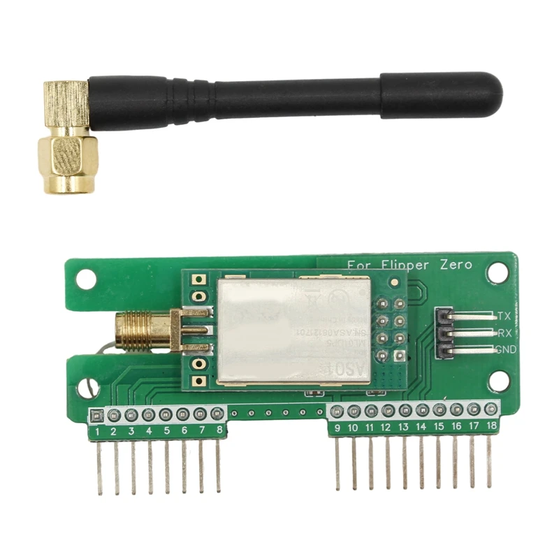 1 Pezzo Per Flipper Zero Nrf24 Gpio Modulo Plastica Verde Per Sniffer E Mouse Jacker